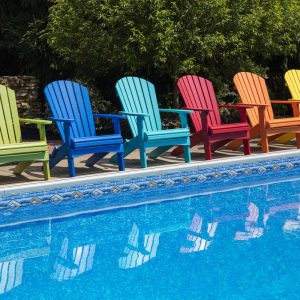Comfo Back Folding Adirondack Chairs Tropical Colors