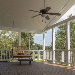Outside Deck with Fan and Roof