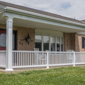 Porch with Vinyl Railing, and columns