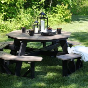 Octagon-Picnic-Table-Weatherwood-on-Black