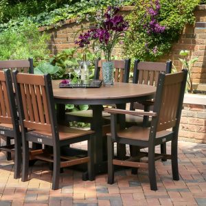 44x64-Oblong-Table-(dining-height)-with-Mission-Chairs